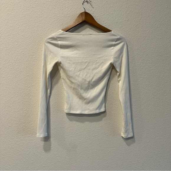 Reformation Virgil White Ribbed Top - Picture 4 of 4
